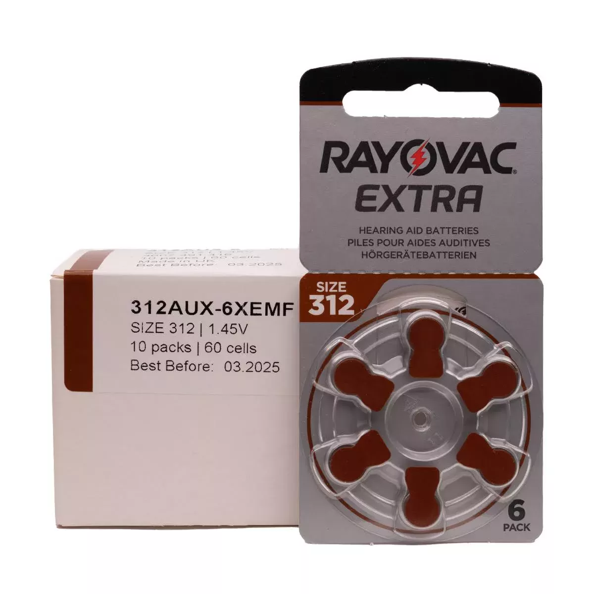 Батарейки для слухових апаратів Rayovac №312 - Зображення 3