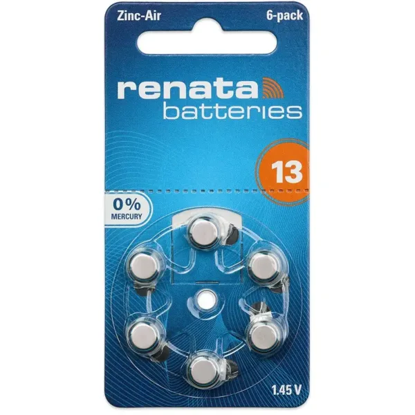 Повітряно-цинкові батарейки для слухових апаратів Renata №13 - Зображення 3
